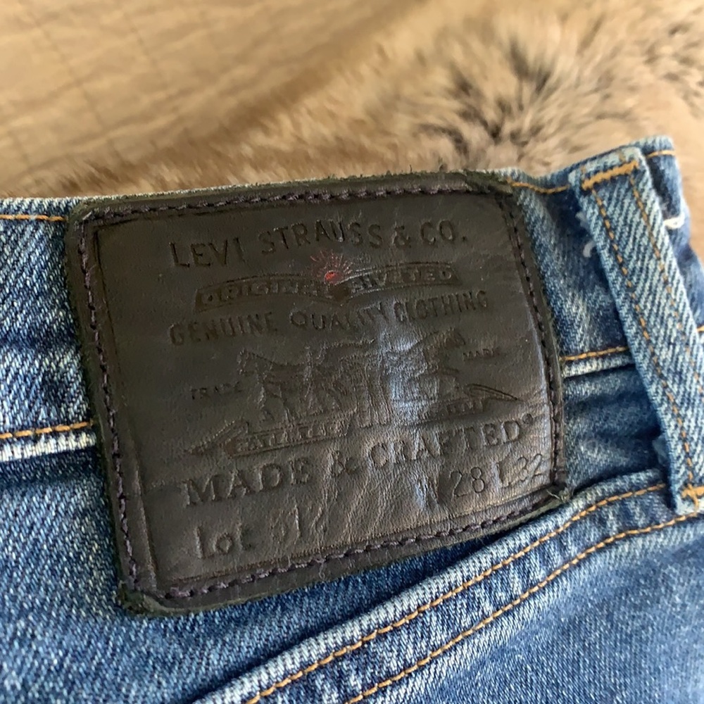 Levi’s 512 slim taper made and crafted med wash high rise unisex jeans 28/32 - Picture 10 of 16